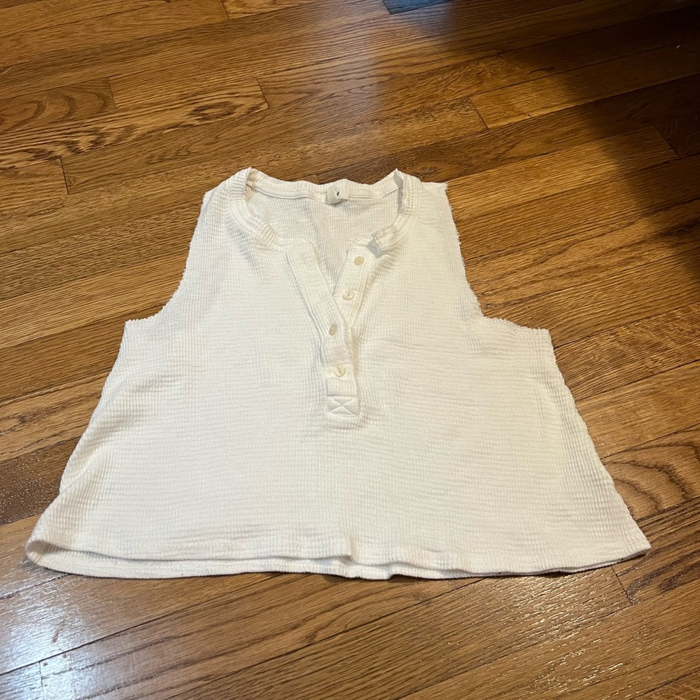 Aerie Cropped Waffle Tank